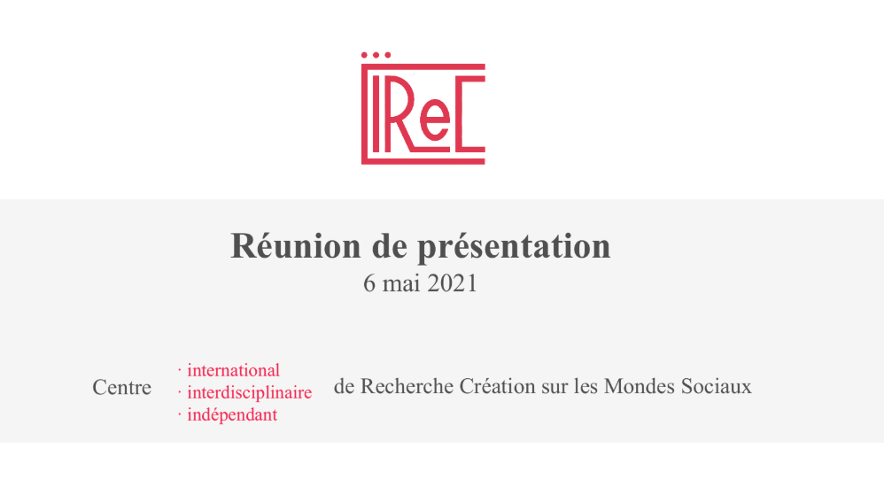 Visuel de la réunion de présentation du CIREC du 6 mai 2021